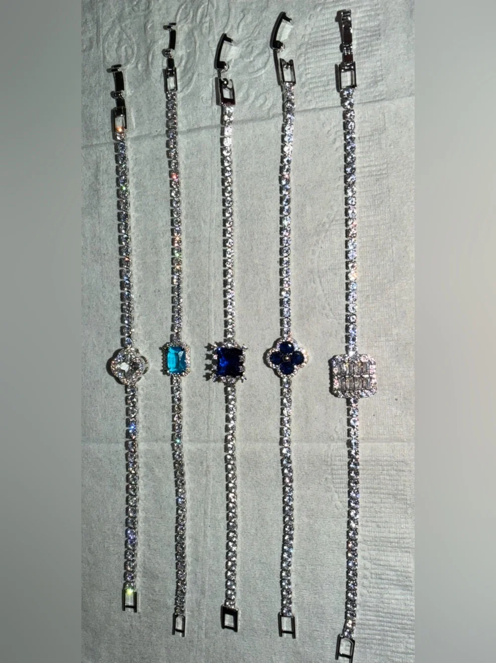 (10) Tennis Bracelet Set – No Brand
